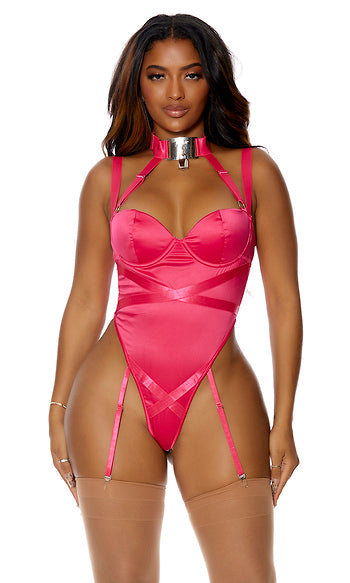 Forplay Keep it Locked Teddy Pink Small-Clothing - Teddy-Forplay-Danish Blue Adult Centres