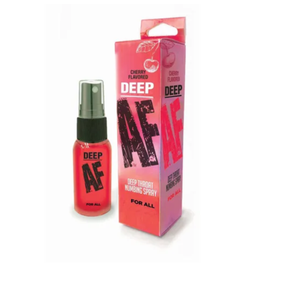 Deep AF Throat Numbing Spray 29ML -Cherry-Lubricants & Essentials - Creams & Sprays - Oral-LITTLE GENIE-Danish Blue Adult Centres