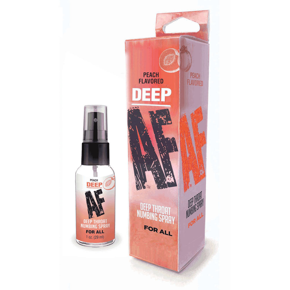 Deep AF Throat Numbing Spray 29ML -Peach-Lubricants & Essentials - Creams & Sprays - Oral-LITTLE GENIE-Danish Blue Adult Centres