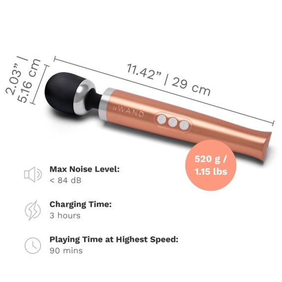 Le Wand Rechargeable Die Cast Rose Gold
