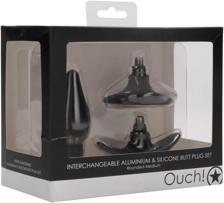 OUCH! Interchangeable Butt Plug Set Rounded Medium
