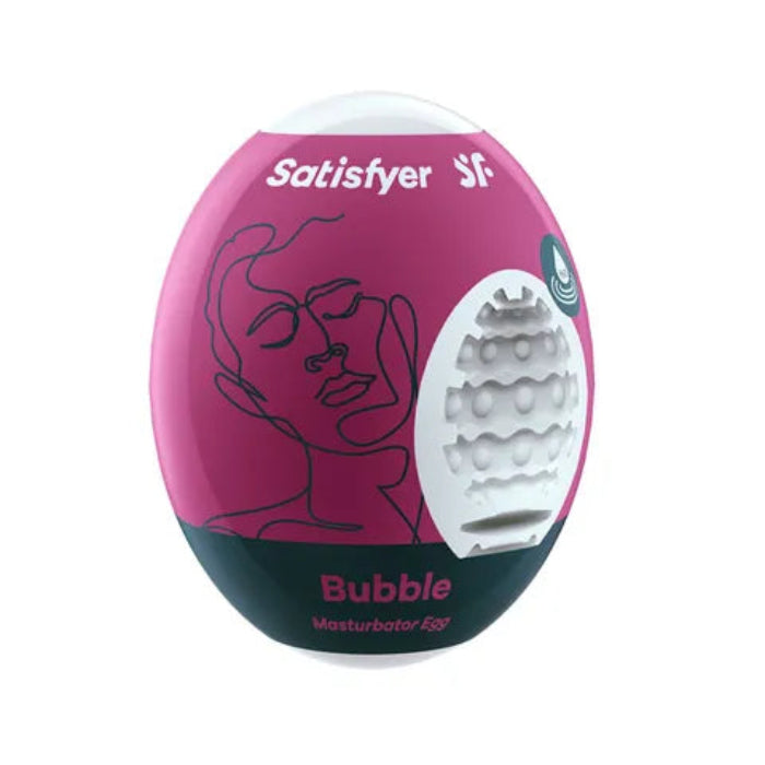Satisfyer Bubble masturbator Egg on a white background