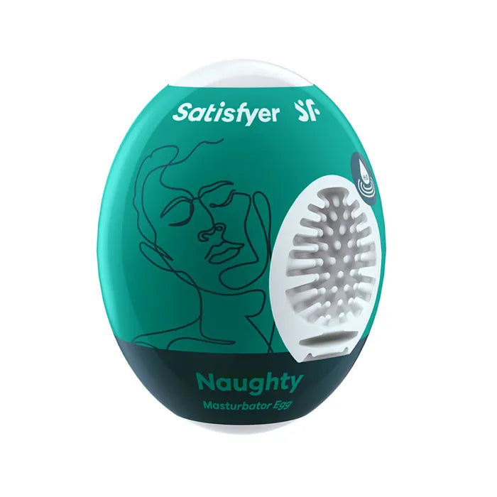 Satisfyer Naughty masturbator Egg on a white background