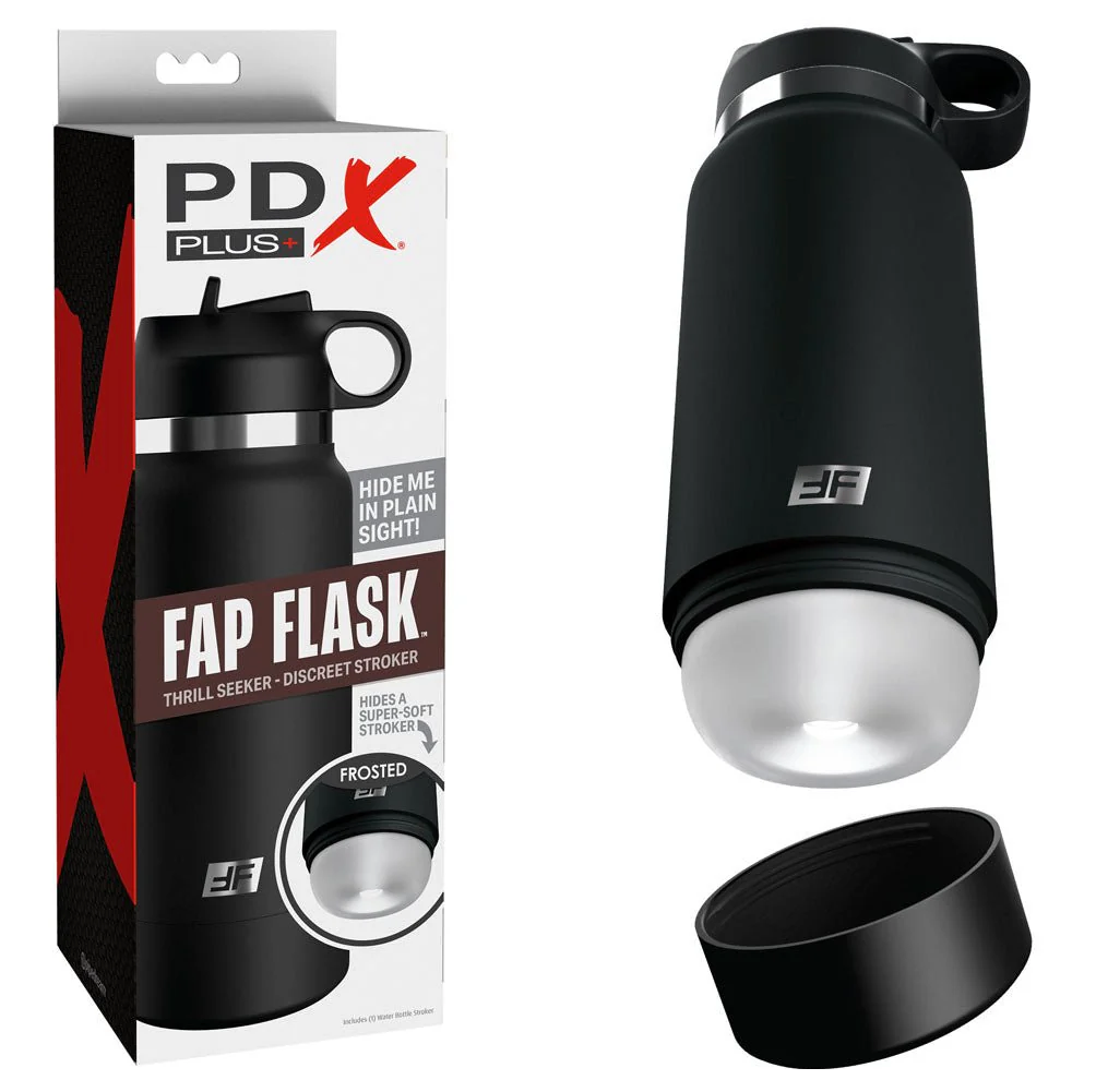 PDX Plus Fap Flask Thrill Seeker Discreet Stroker Frosted