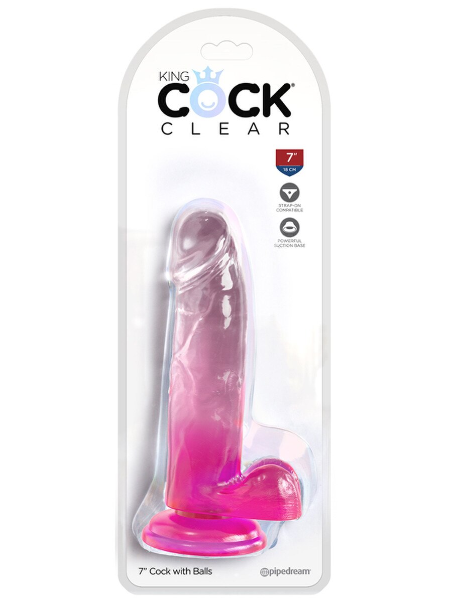 King Cock Realistic Dildo - Clear