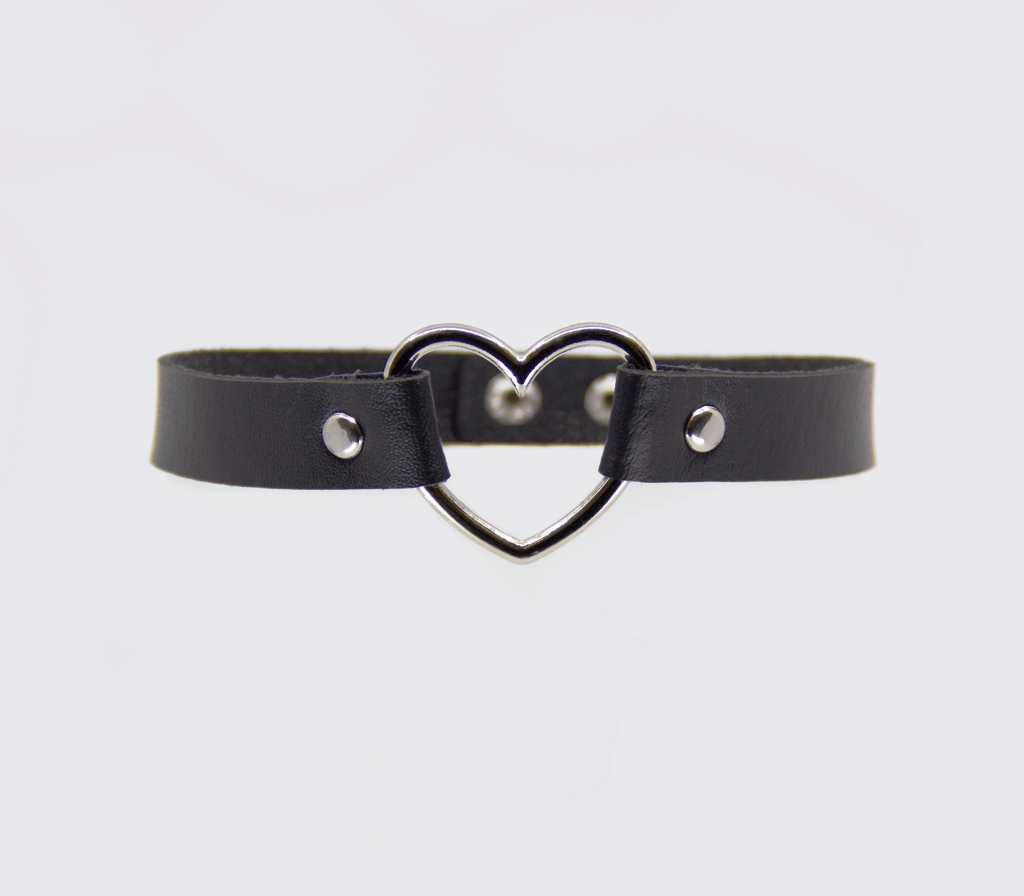 Love In Leather Heart Collar