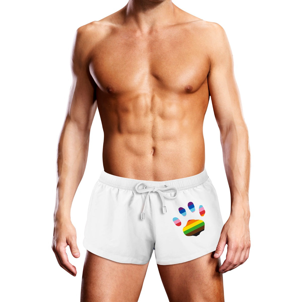 Prowler Swim Trunk - White Oversized Paw