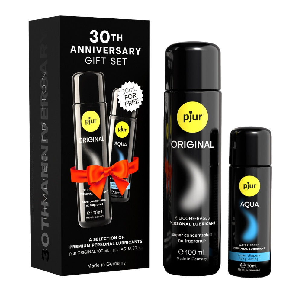 Pjur 30th Anniversary Gift Box - 100ml Silicone and 30ml Waterbased