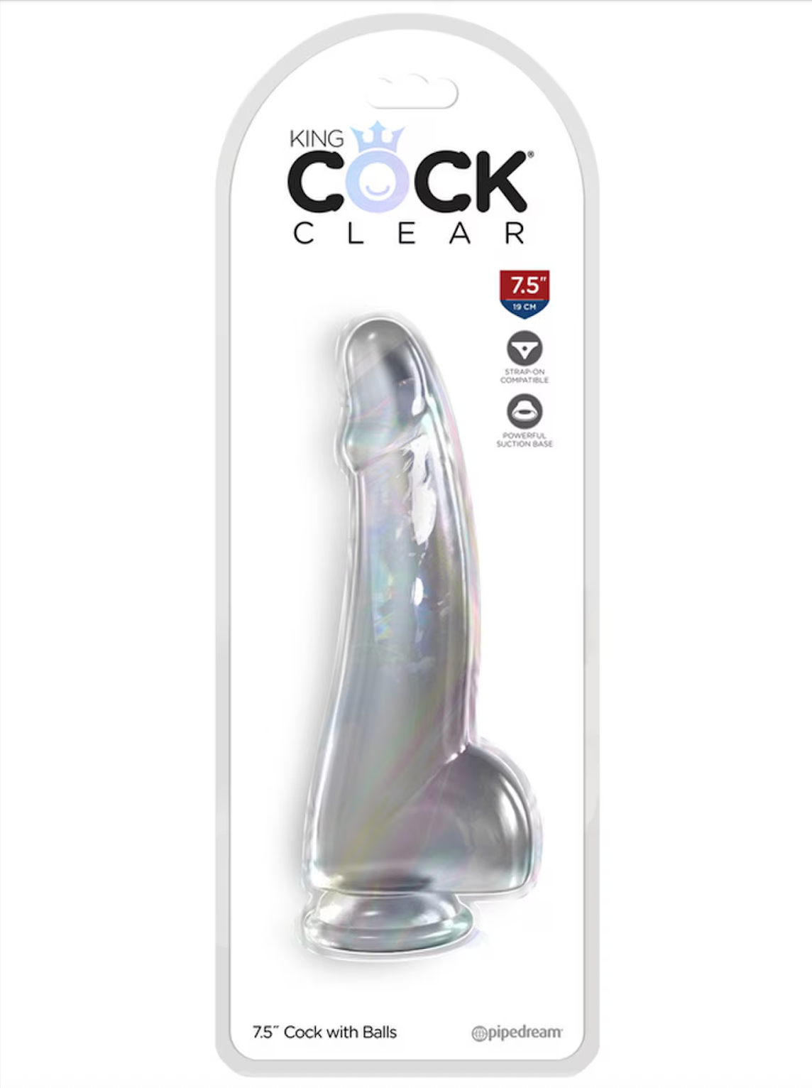King Cock Realistic Dildo - Clear
