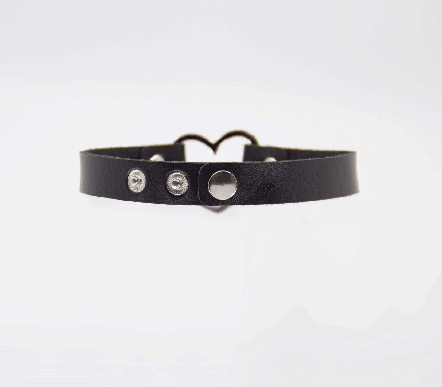 Love In Leather Heart Collar