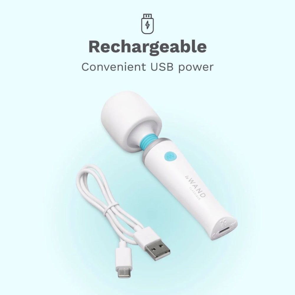 Le Wand Classique Mini Wand Massagera USB Rechargable - Adult Toys - Vibrators - Wands - Danish Blue Adult Centres