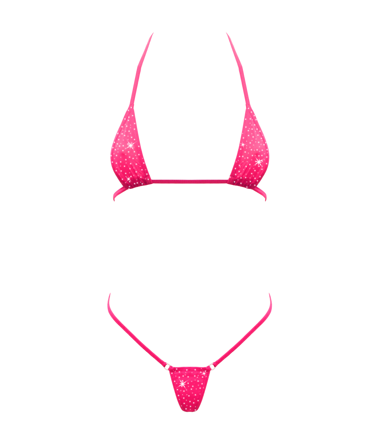 Love in Leather - Rhinestone Micro Bikini