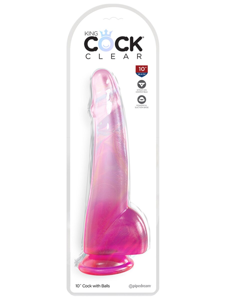 King Cock Realistic Dildo - Clear