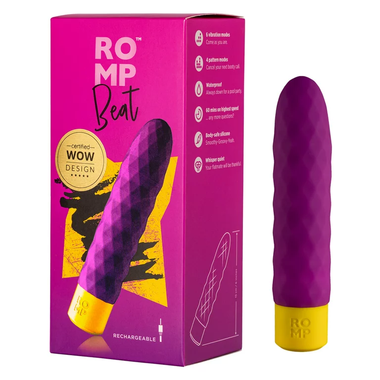 ROMP Beat Bullet (Purple)-Adult Toys - Vibrators - Bullets-ROMP-Danish Blue Adult Centres
