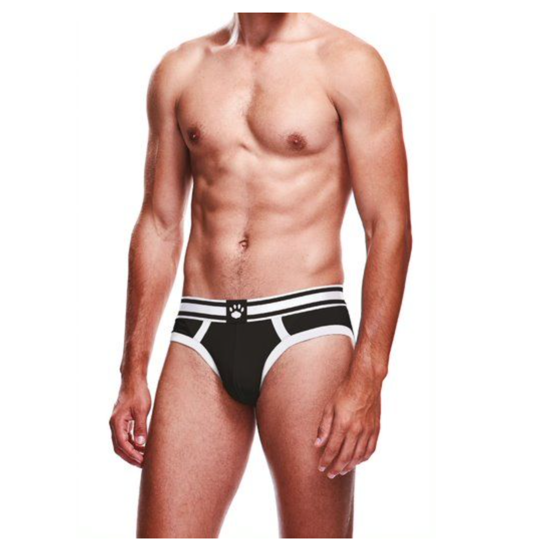 Prowler Open Brief - Black with White