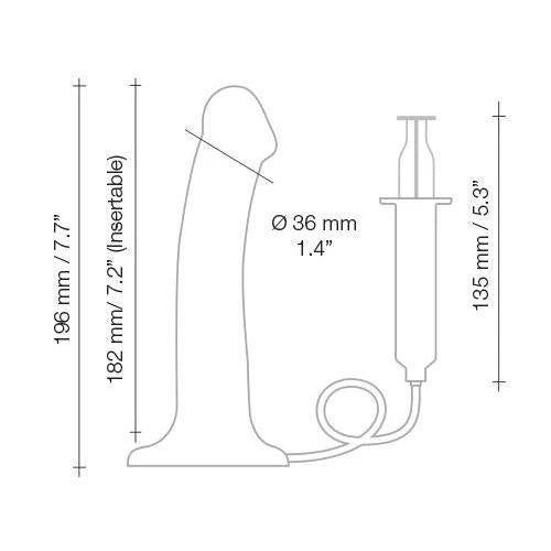 Strap On Me Semi-Realistic Cum Dildo - Size L Flesh