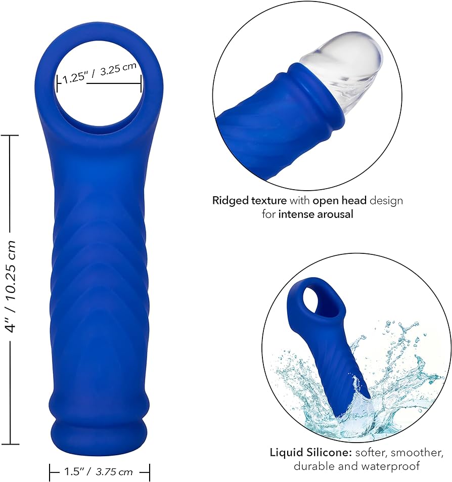 Admiral - Liquid Silicone Wave Extension-Adult Toys - Cock Rings - Sleeves-CalExotics-Danish Blue Adult Centres