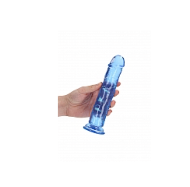 RealRock Crystal Clear Realistic Without Balls 8" Blue