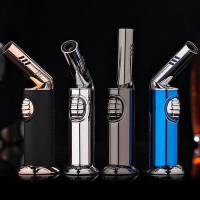 Jobon Premium Rotatable Jet Lighter (Black)-Lifestyle - Lighters - Jet Lighters-Excel-Danish Blue Adult Centres