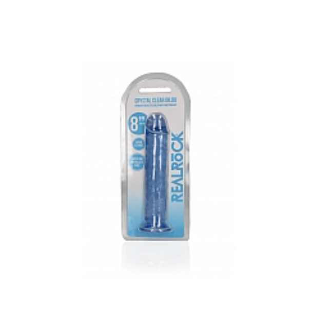 RealRock Crystal Clear Realistic Without Balls 8" Blue