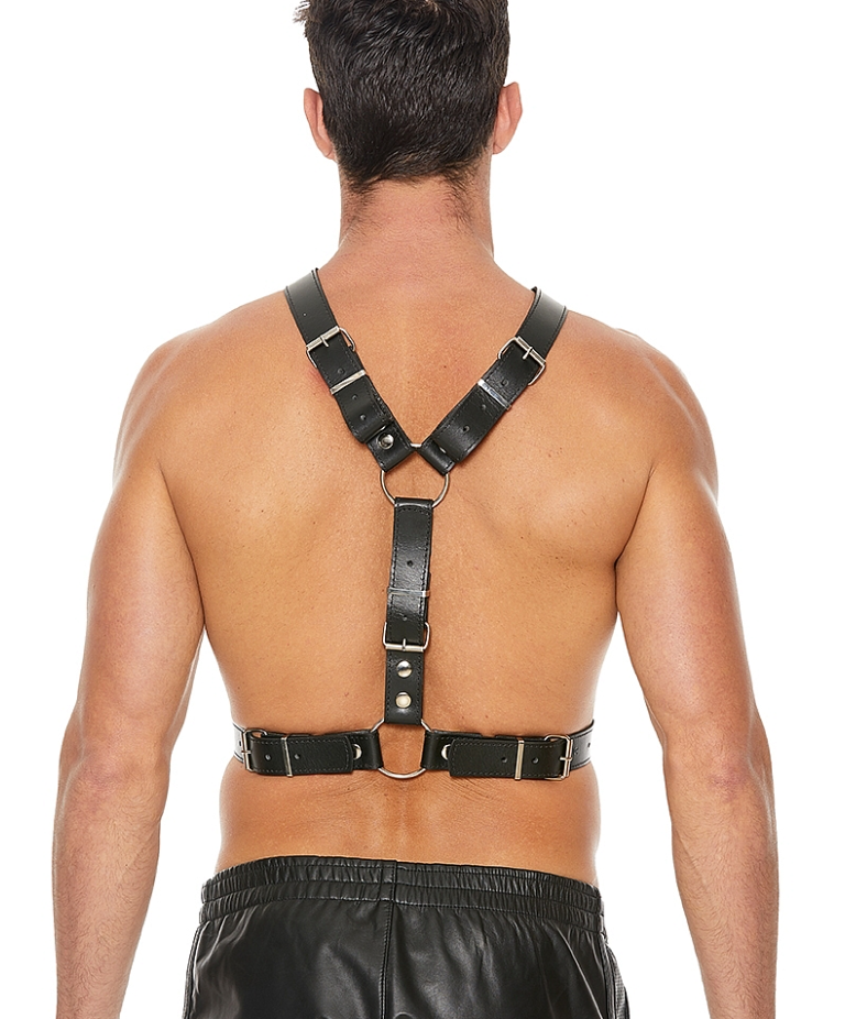 Men's Harness With Metal Bit