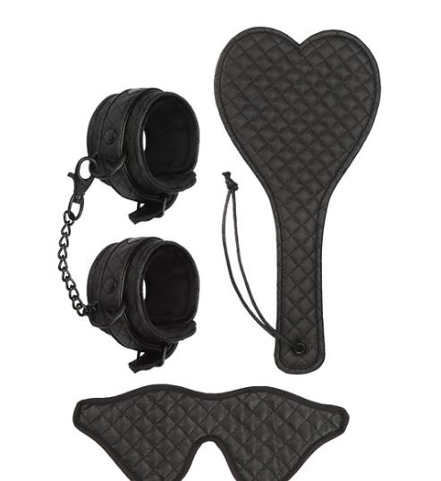 Playful Diamonds The Royal Tease 3 Piece Fetish Kit (Black)
