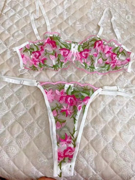Floral Lace Set-Unclassified-Poison Rose-Danish Blue Adult Centres