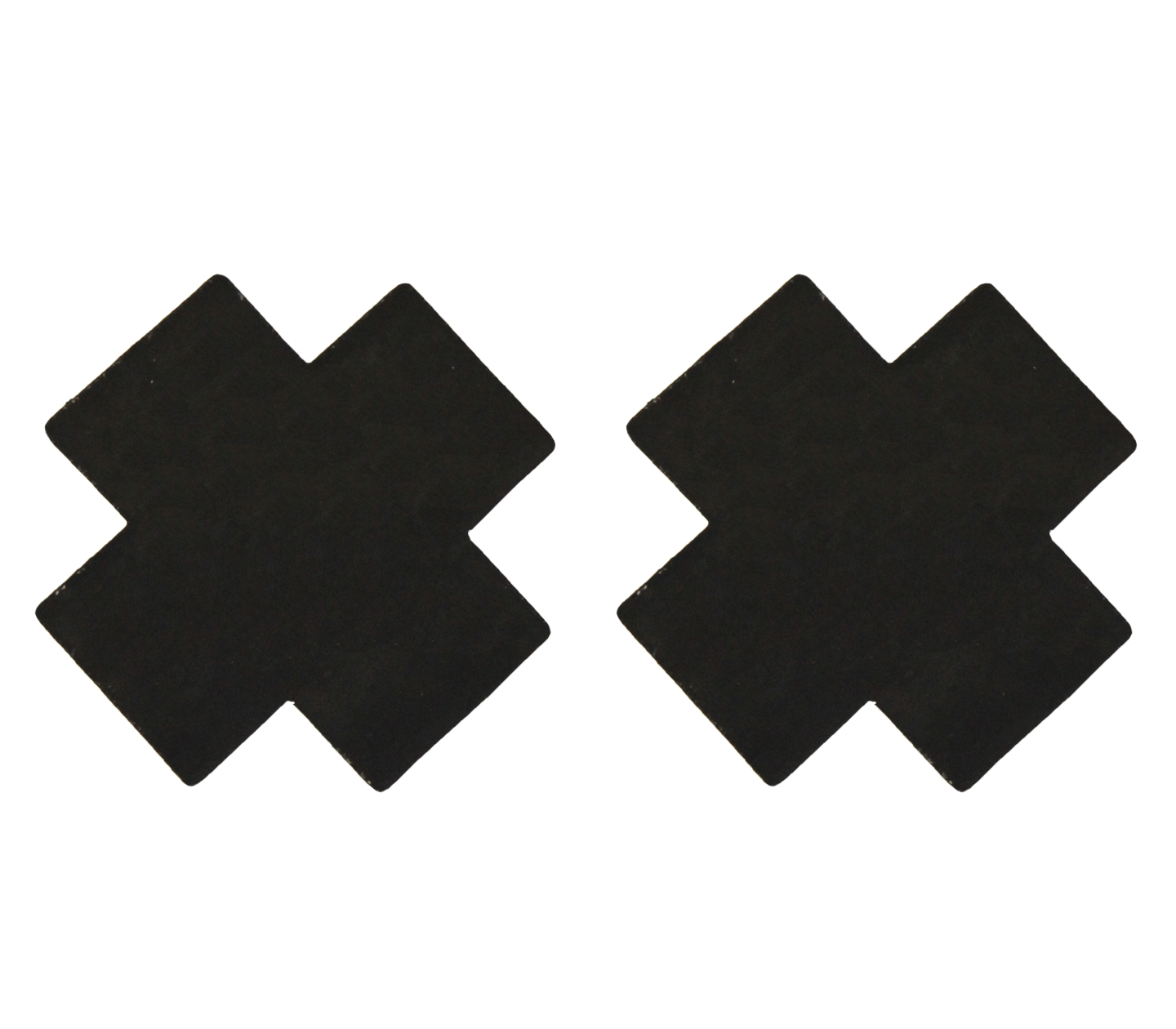 Cross Nipple Pastie (Black)-Clothing - Accessories - Nipple-Love In Leather-Danish Blue Adult Centres