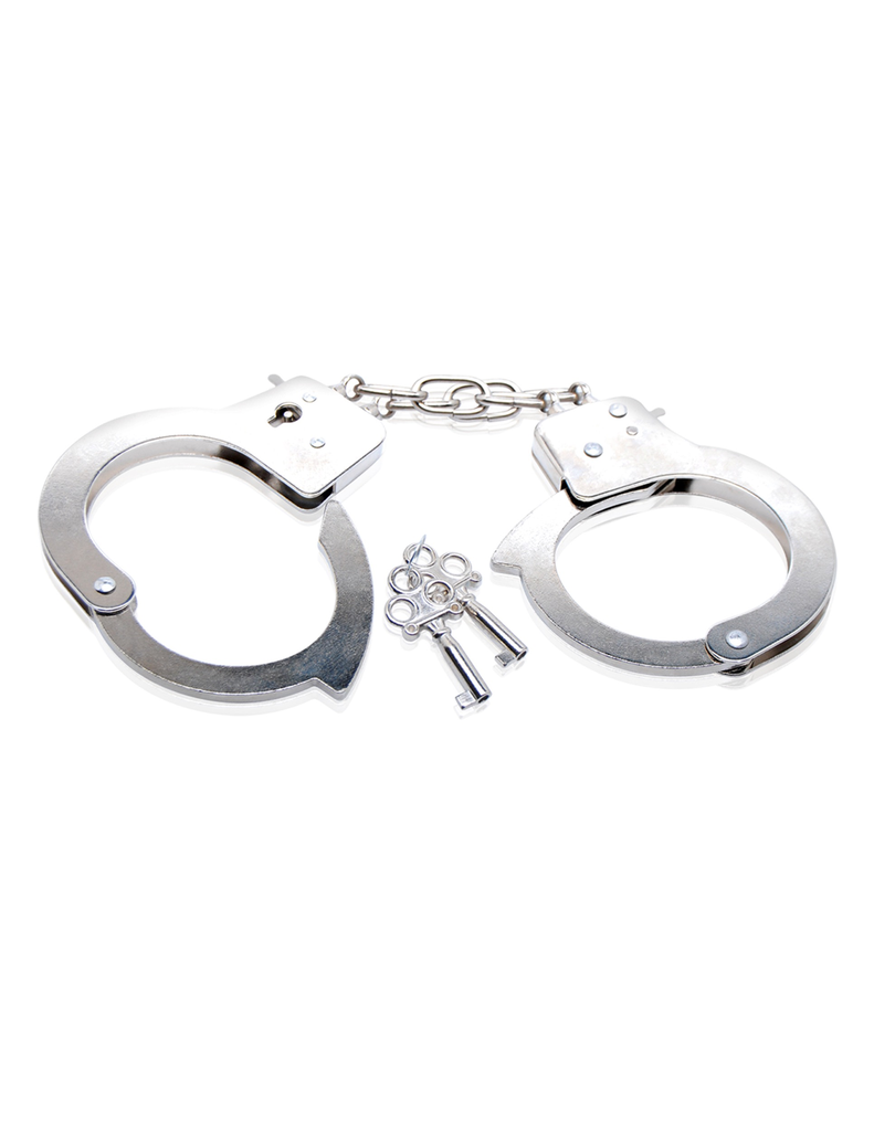 Pipedream Fetish Fantasy Beginners Metal Cuffs (Silver)-Bondage & Fetish - Cuffs & Restraints-Pipedream-Danish Blue Adult Centres