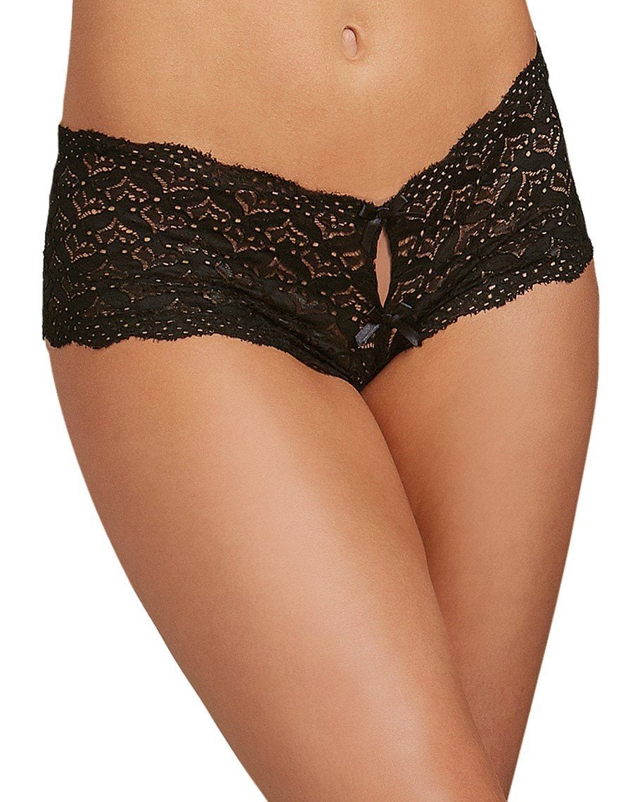 1442 - Dreamgirl Open Crotch Boyshort with Heart Cut-Out-Unclassified-Dreamgirl-Danish Blue Adult Centres