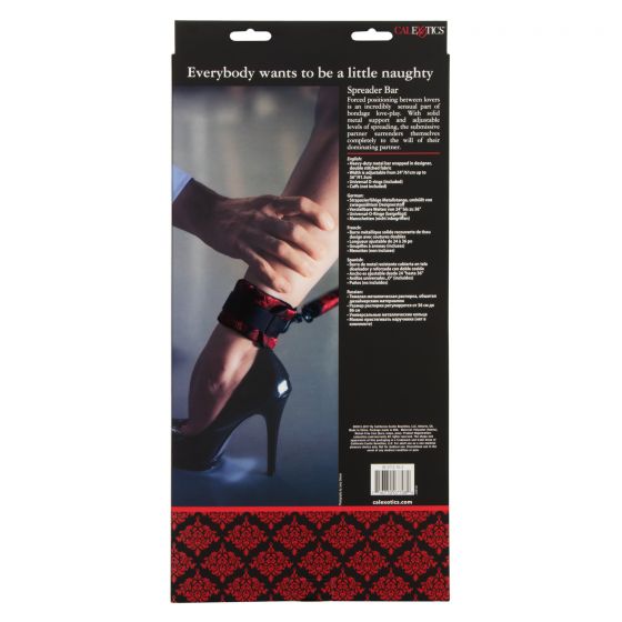 Calexotics Scandal Spreader Bar - Red-Bondage & Fetish - Cuffs & Restraints-CalExotics-Danish Blue Adult Centres