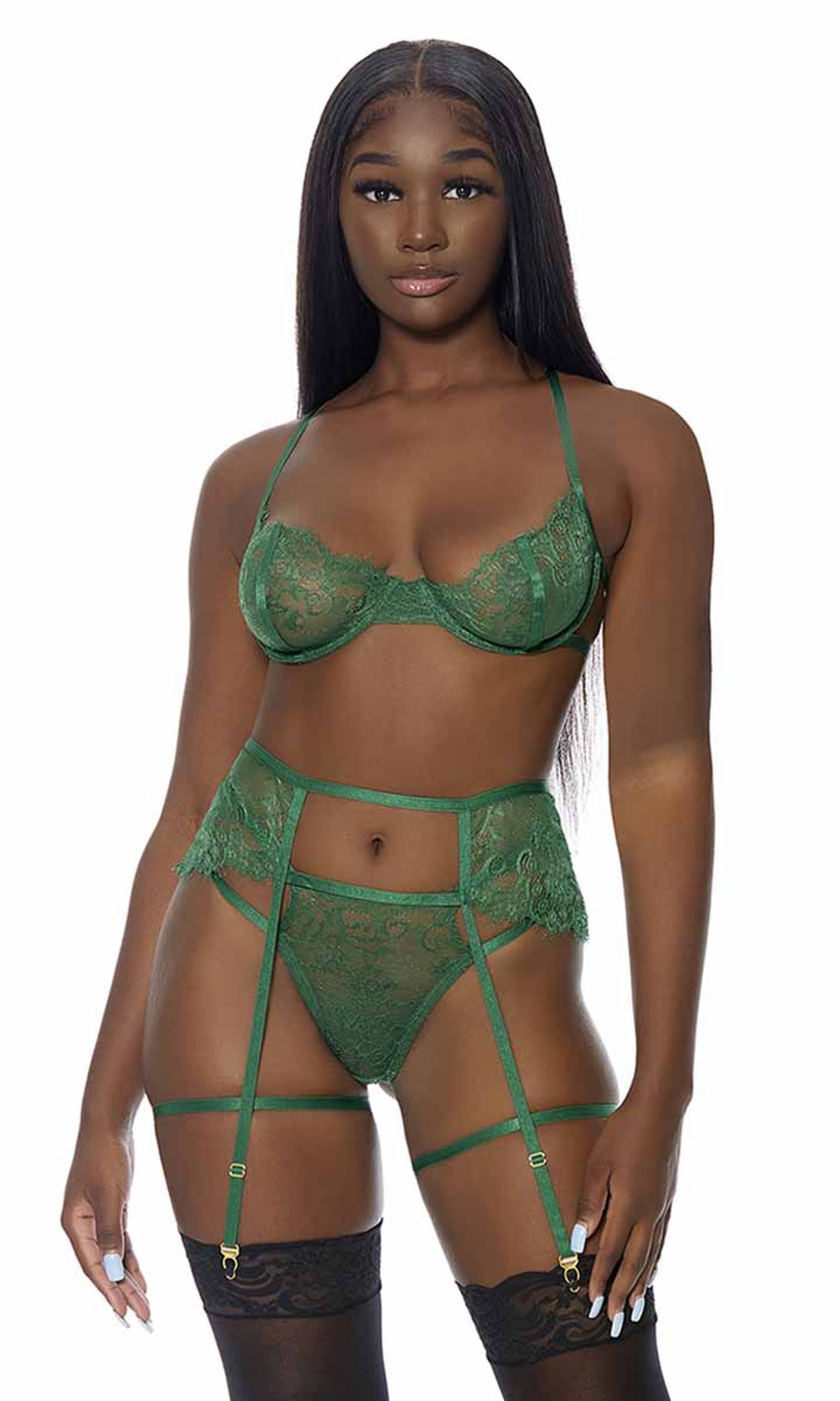 Forplay - Blooming Season Set-Clothing - Bra & Panty Sets-Forplay-Danish Blue Adult Centres