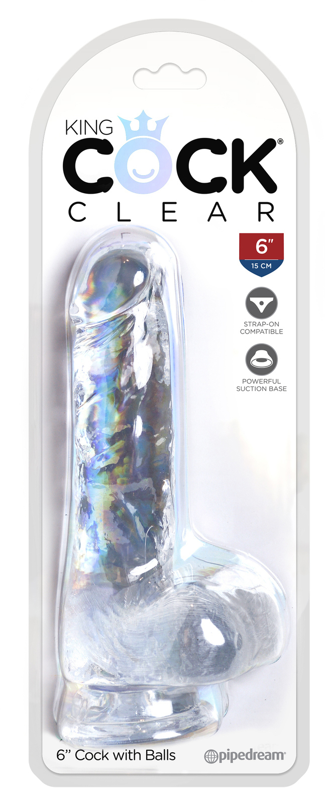 King Cock Realistic Dildo - Clear-Adult Toys - Dildos - Realistic-King Cock-Danish Blue Adult Centres