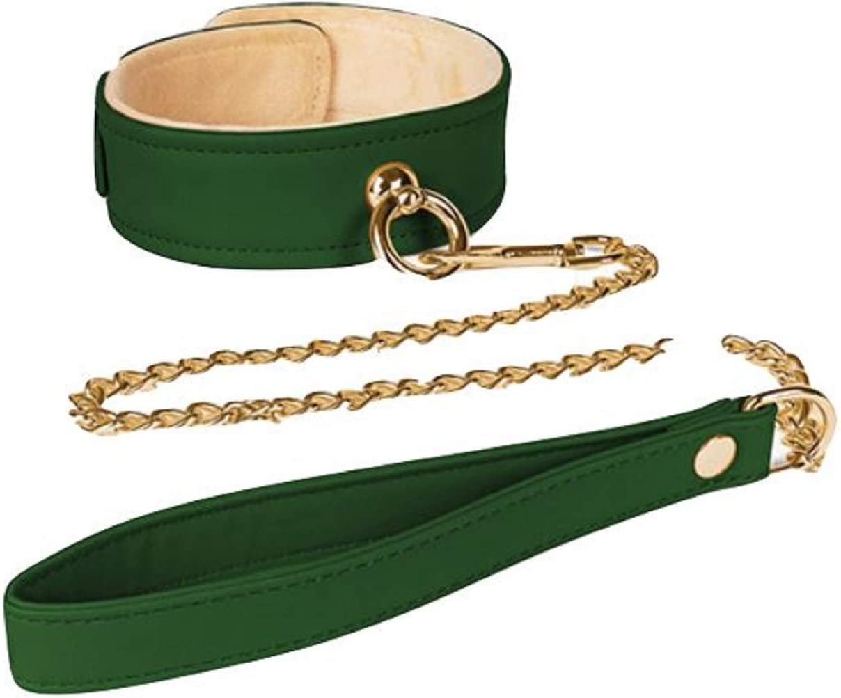 Spartacus - Vegan Collar and Chain Leash-Bondage & Fetish - Cuffs & Restraints-Spartacus-Danish Blue Adult Centres