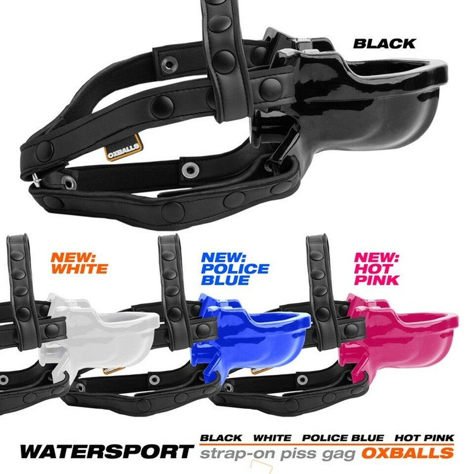 Oxballs - Watersport Strap on Gag Blue-Bondage & Fetish - Gags-Oxballs-Danish Blue Adult Centres