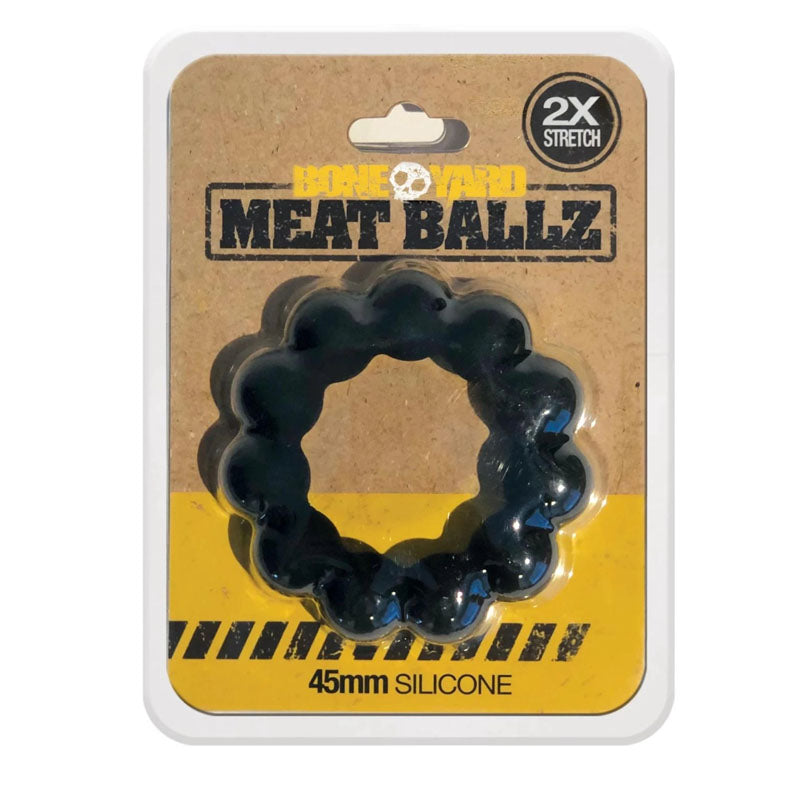 Boneyard Meat Ballz Black-Adult Toys - Cock Rings-Boneyard-Danish Blue Adult Centres