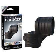 Pipedream Fantasy C-Ringz Mr Big Cock Ring & Ball Stretcher (Black)-Adult Toys - Cock Rings - Ball Stretchers-Pipedream-Danish Blue Adult Centres