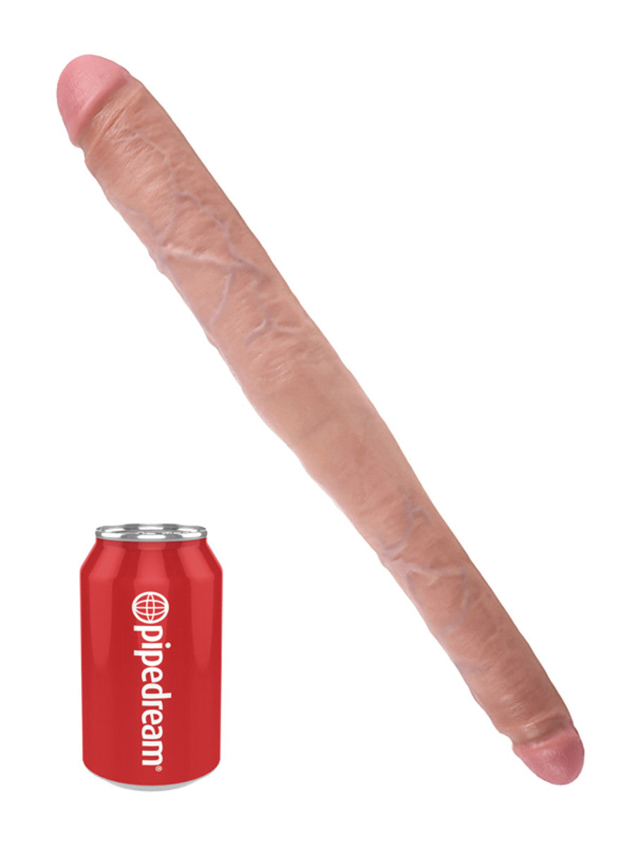 King Cock 16 Inch Tapered Double Dong - Flesh-Adult Toys - Dildos - Double Ended-King Cock-Danish Blue Adult Centres