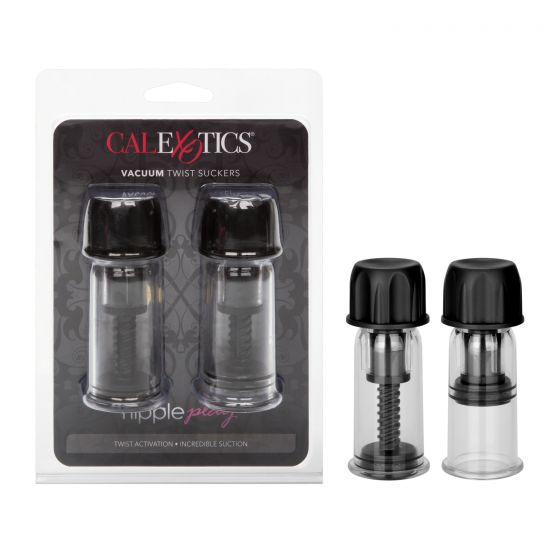 Calexotics Nipple Play Vacuum Twist Suckers-Bondage & Fetish - Nipple Play-CalExotics-Danish Blue Adult Centres