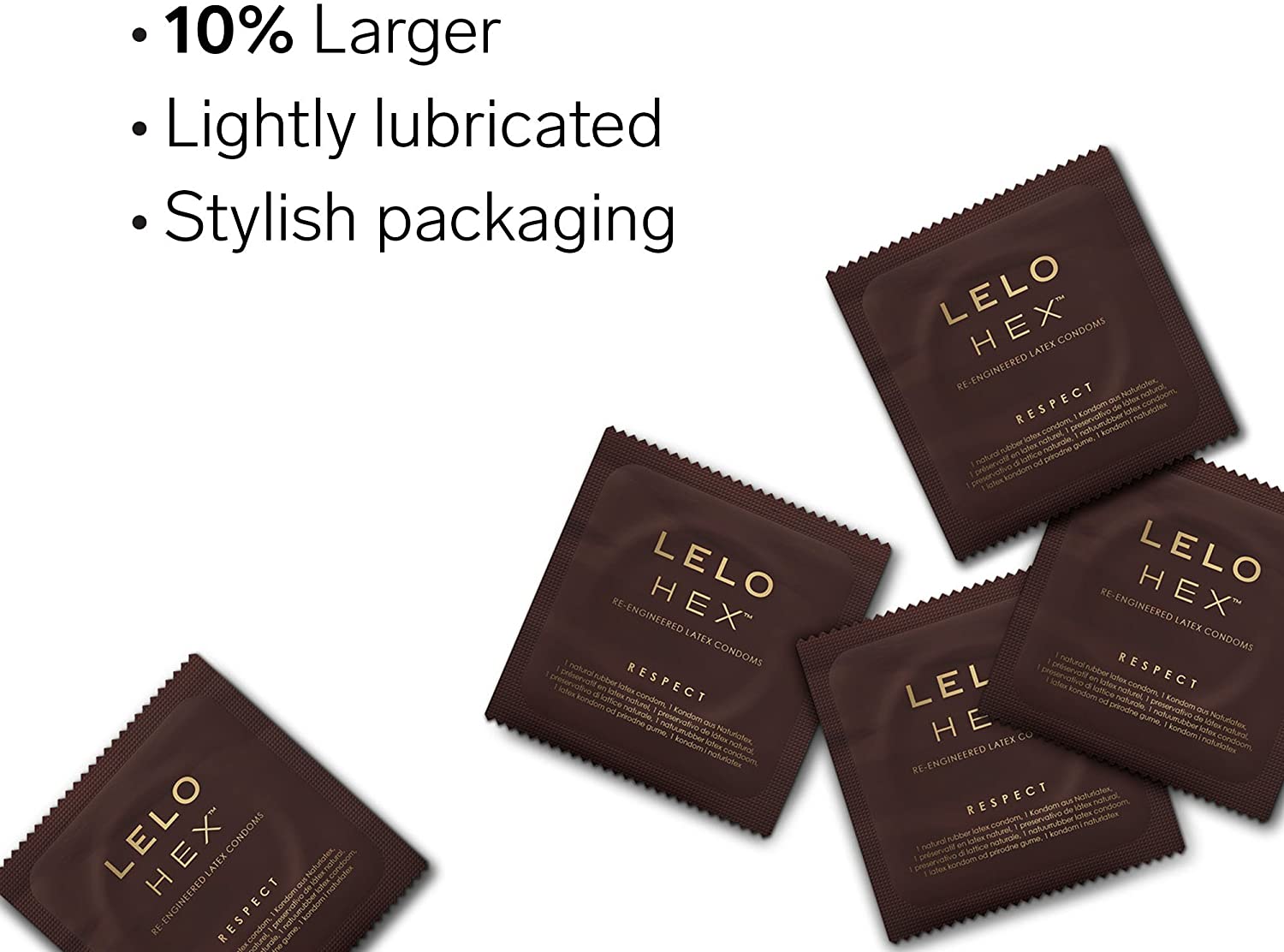 Lelo Hex Respect Larger Condoms - 3 Pack 58mm-Lubricants & Essentials - Condoms-Lelo-Danish Blue Adult Centres