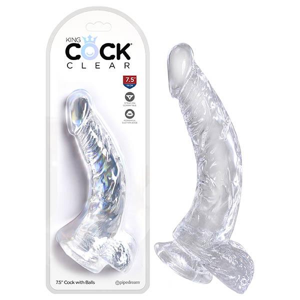 King Cock Realistic Dildo - Clear-Adult Toys - Dildos - Realistic-King Cock-Danish Blue Adult Centres