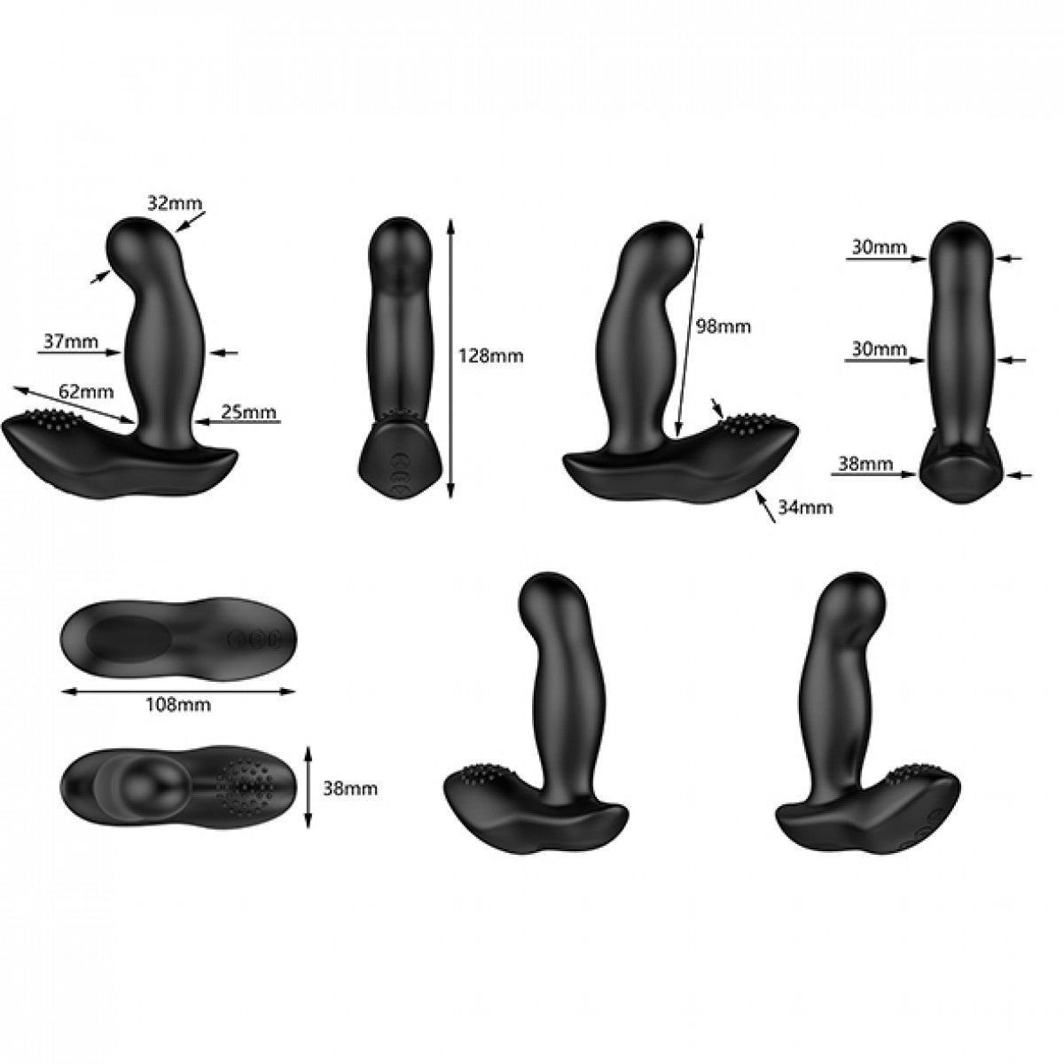 Boost Prostate Massager with Inflatable Tip - Black-Adult Toys - Anal - Prostate Stimulators-Nexus-Danish Blue Adult Centres