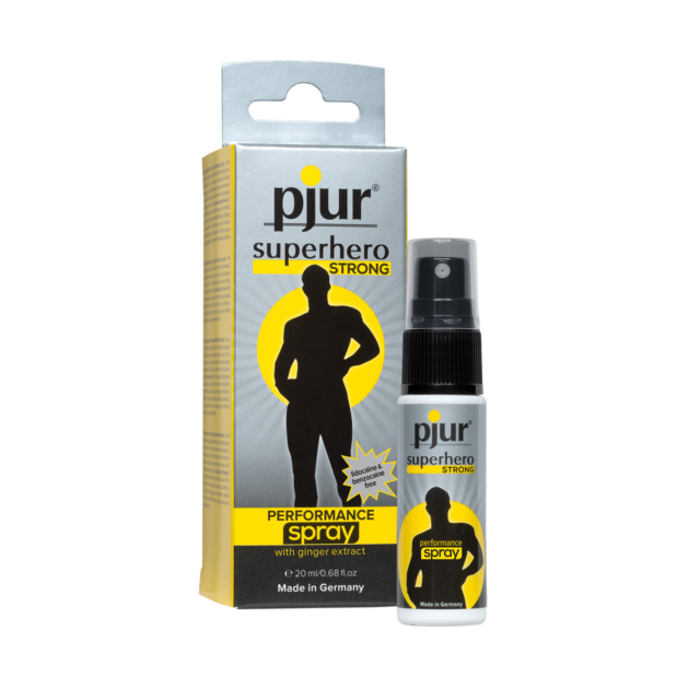 Pjur - Superhero Strong Delay Spray 20 ML-Lubricants & Essentials - Creams & Sprays - Delay-Pjur-Danish Blue Adult Centres