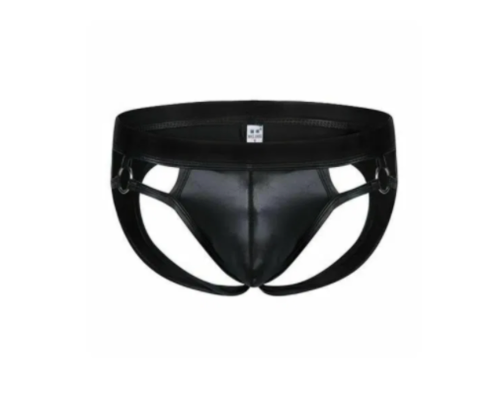 Love In Leather- Mens Wet Look Briefs L/XL-Clothing - Underwear & Panties - Mens& - Room in Front-Love In Leather-Danish Blue Adult Centres