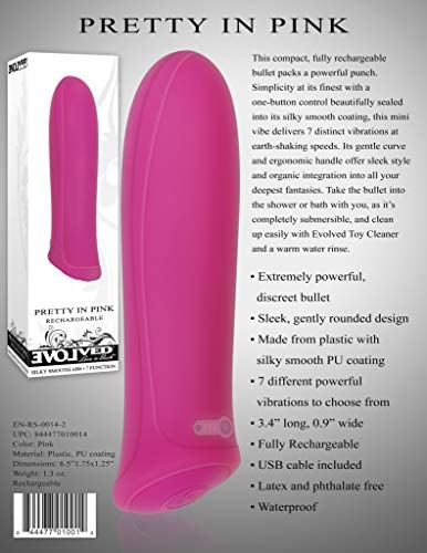 Evolved Pretty in Pink Rechargeable Vibrator (Pink)-Adult Toys - Vibrators - Bullets-Evolved-Danish Blue Adult Centres