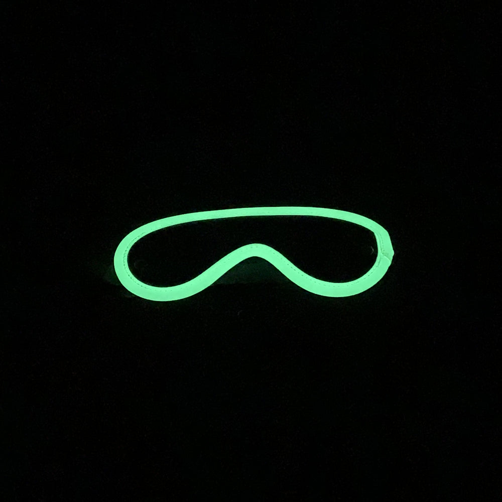 Love in Leather - Black & Glow in the Dark Blindfold-Clothing - Leather & Fetish-Love In Leather-Danish Blue Adult Centres