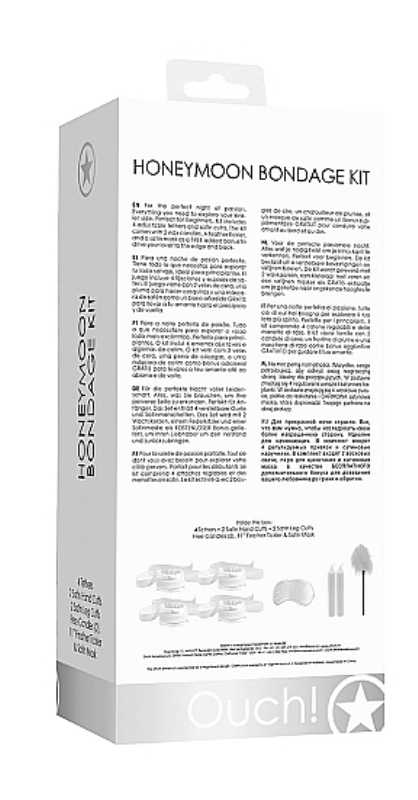 Ouch! Honeymoon Bondage Kit - White-Bondage & Fetish - Kits-Ouch-Danish Blue Adult Centres