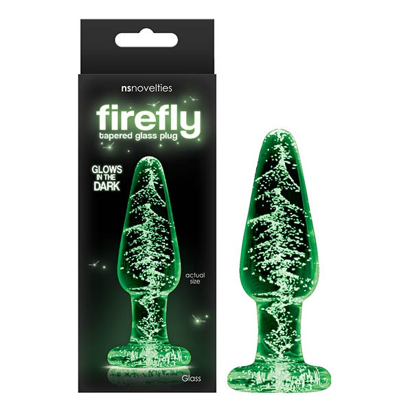 NS Novelties Firefly Glass Tapered Plug (Glow In Dark)-Unclassified-NS Novelties-Danish Blue Adult Centres