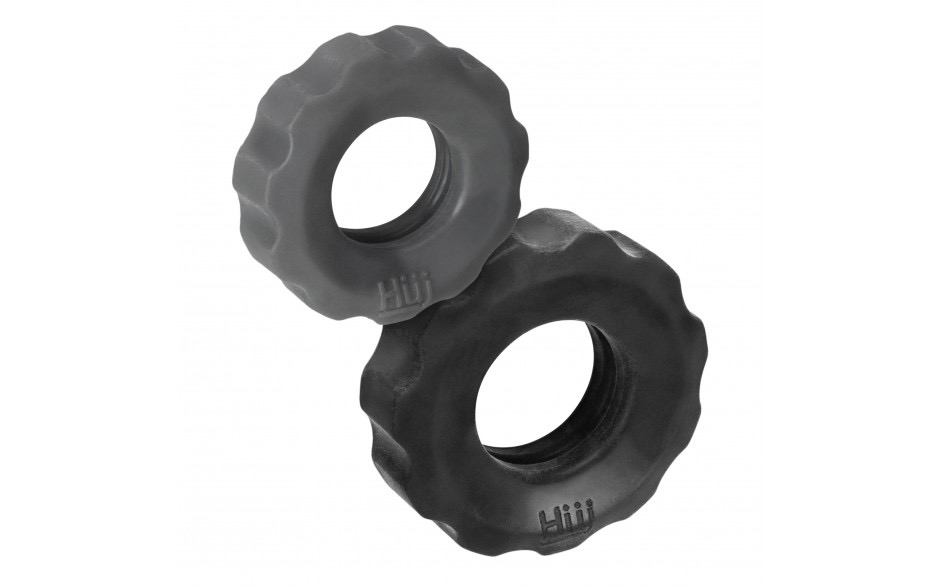 Hunkyjunk COG 2-size C-rings (Tar/Stone)-Adult Toys - Cock Rings-Hunky Junk-Danish Blue Adult Centres