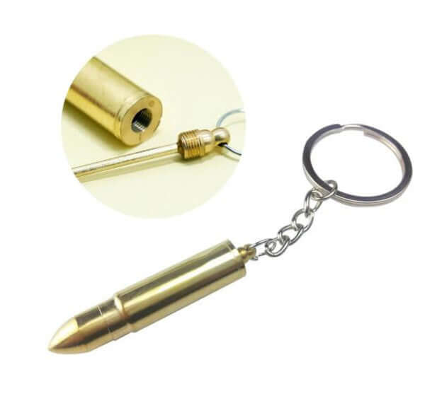 Snuff Bullet W/ Spoon Keychain-Lifestyle - Storage - Vials & Bottles-Danish Blue Adult Centres-Danish Blue Adult Centres